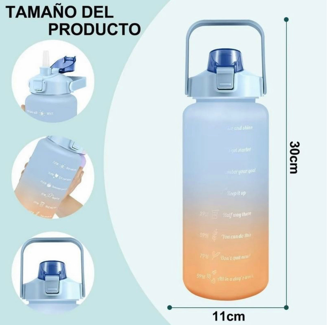 Botella motivacional 2lt